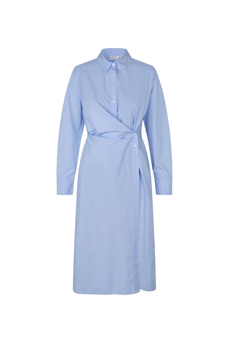 MaNeylora Wrap Midi Shirt Dress