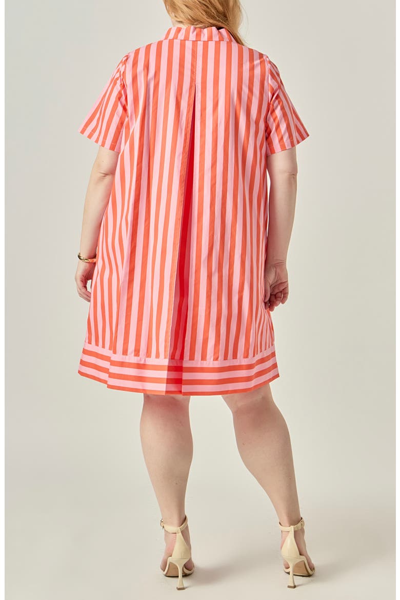 Striped Jacquard Shirt Dress