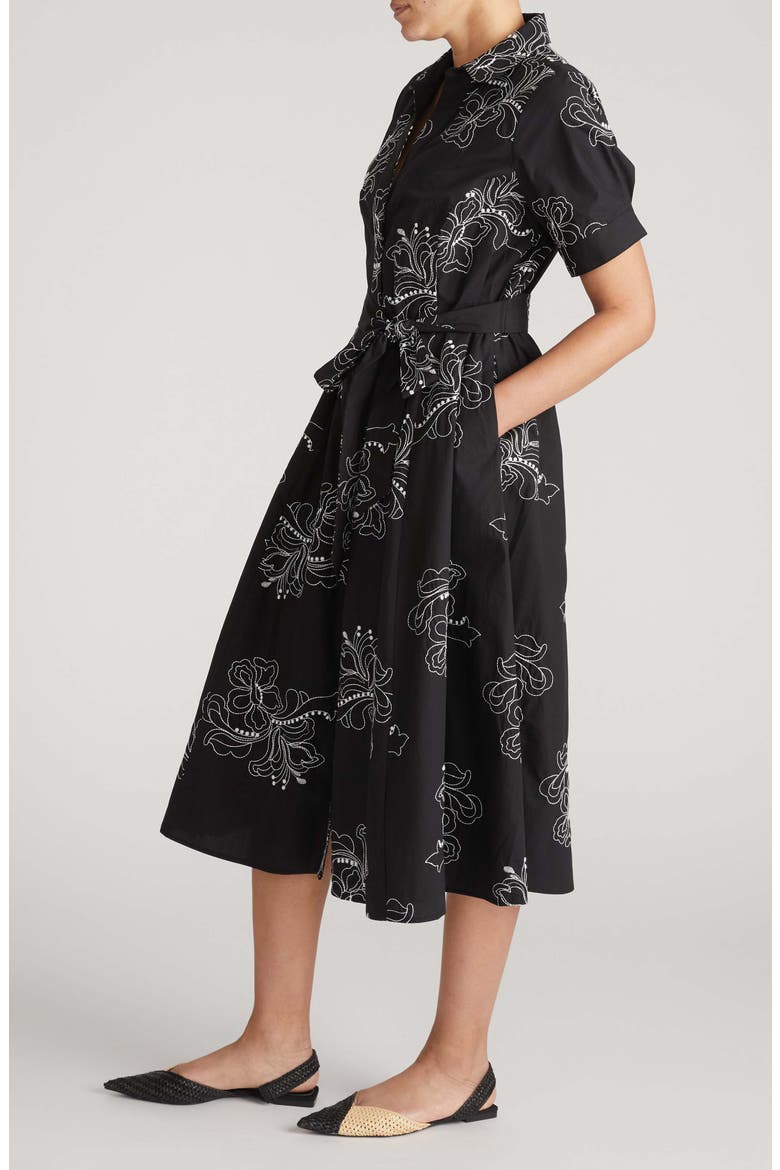 Tina Stretch Poplin Midi Shirtdress
