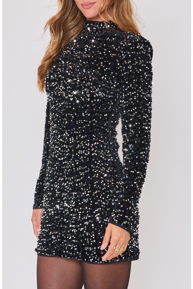 Cheers Sequin Long Sleeve Minidress