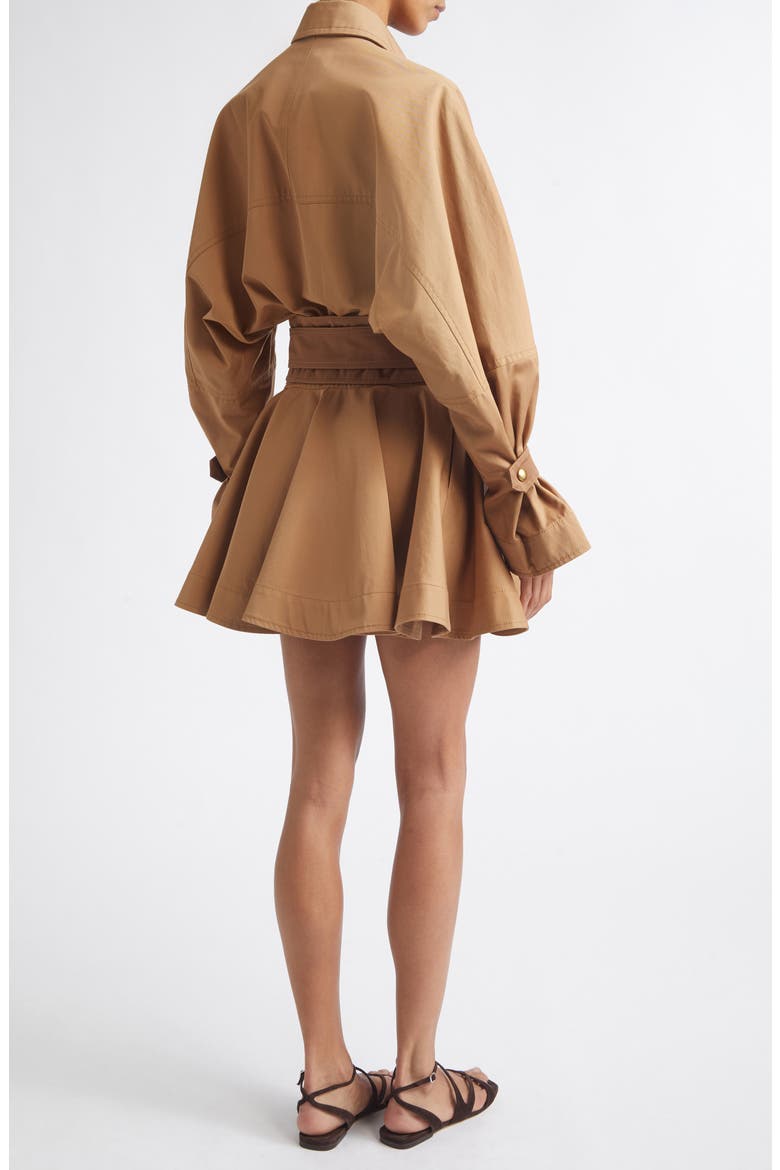 Valiant Long Sleeve Cotton Drill Minidress