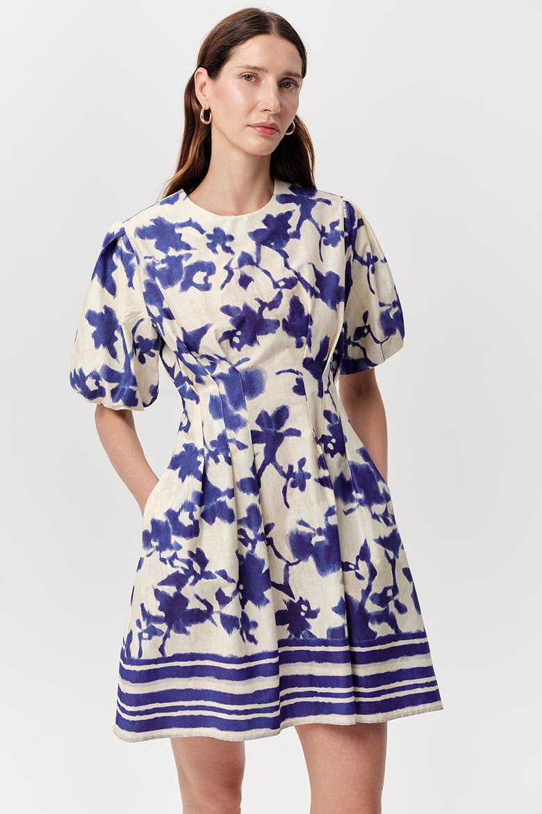 Jadira Puff Sleeve Mini Dress With Pockets