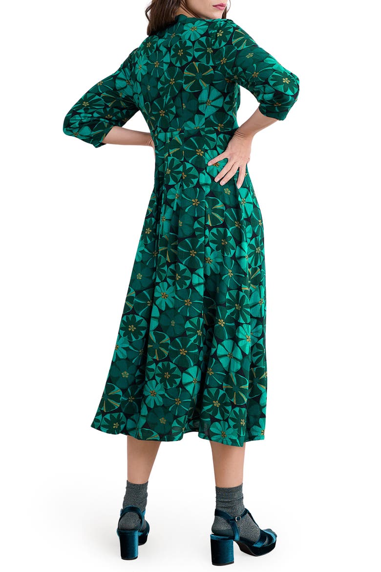 Etta Floral Pleated Midi Dress