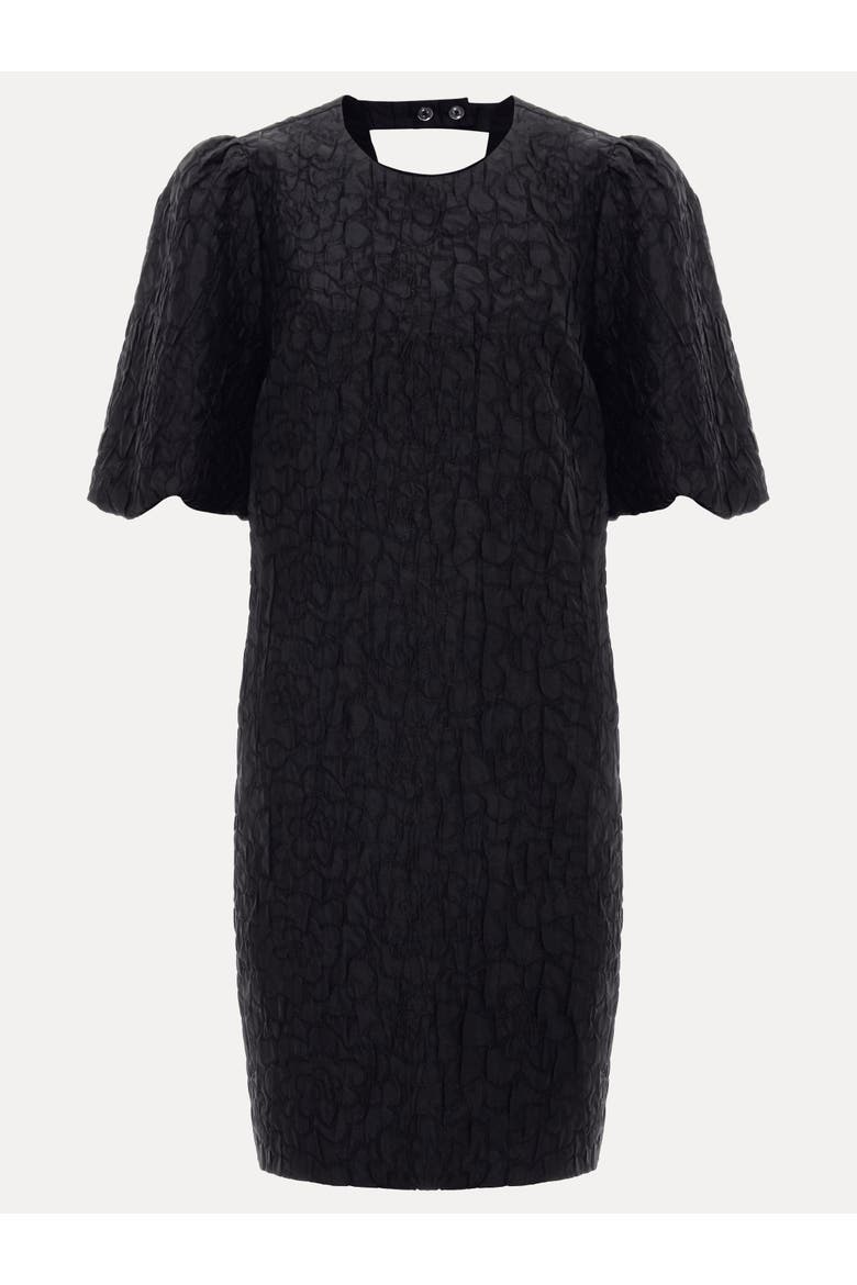 Jacquard Round Neck Mini Dress