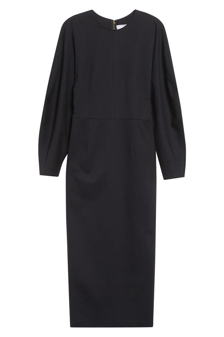 Arc Sleeve Midi Dress
