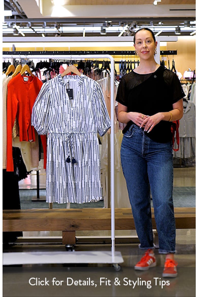 Island Time Vertical Dot Print Shirtdress