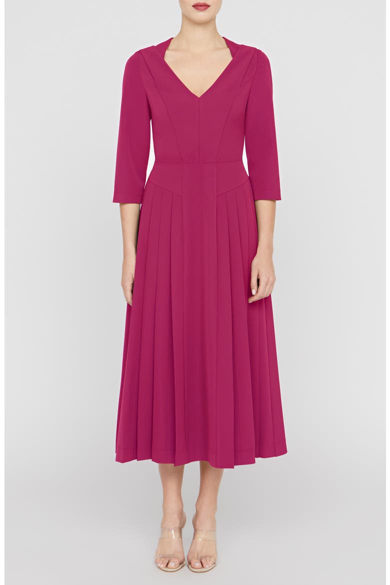 Enola Stretch Crepe Midi Cocktail Dress