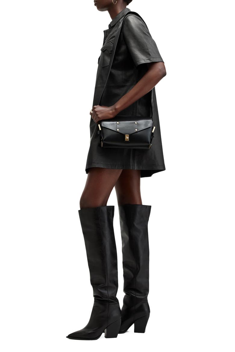 Rock Western Leather Mini Shirtdress