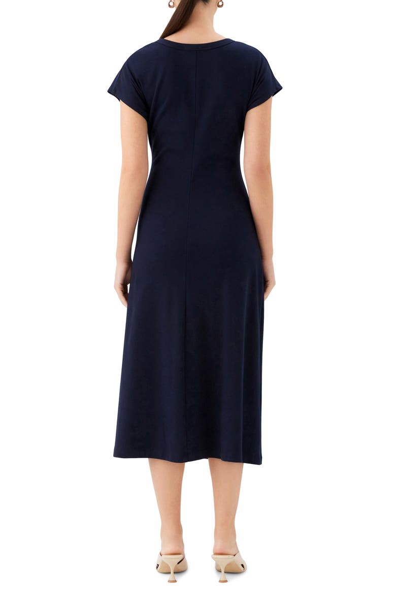 Aveline Side Twist Midi Dress
