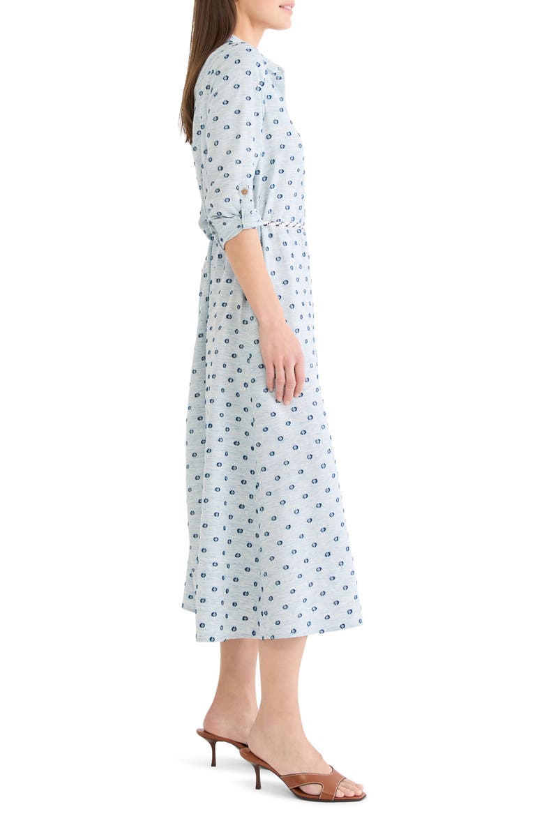 Liana Clip Dot Midi Shirtdress