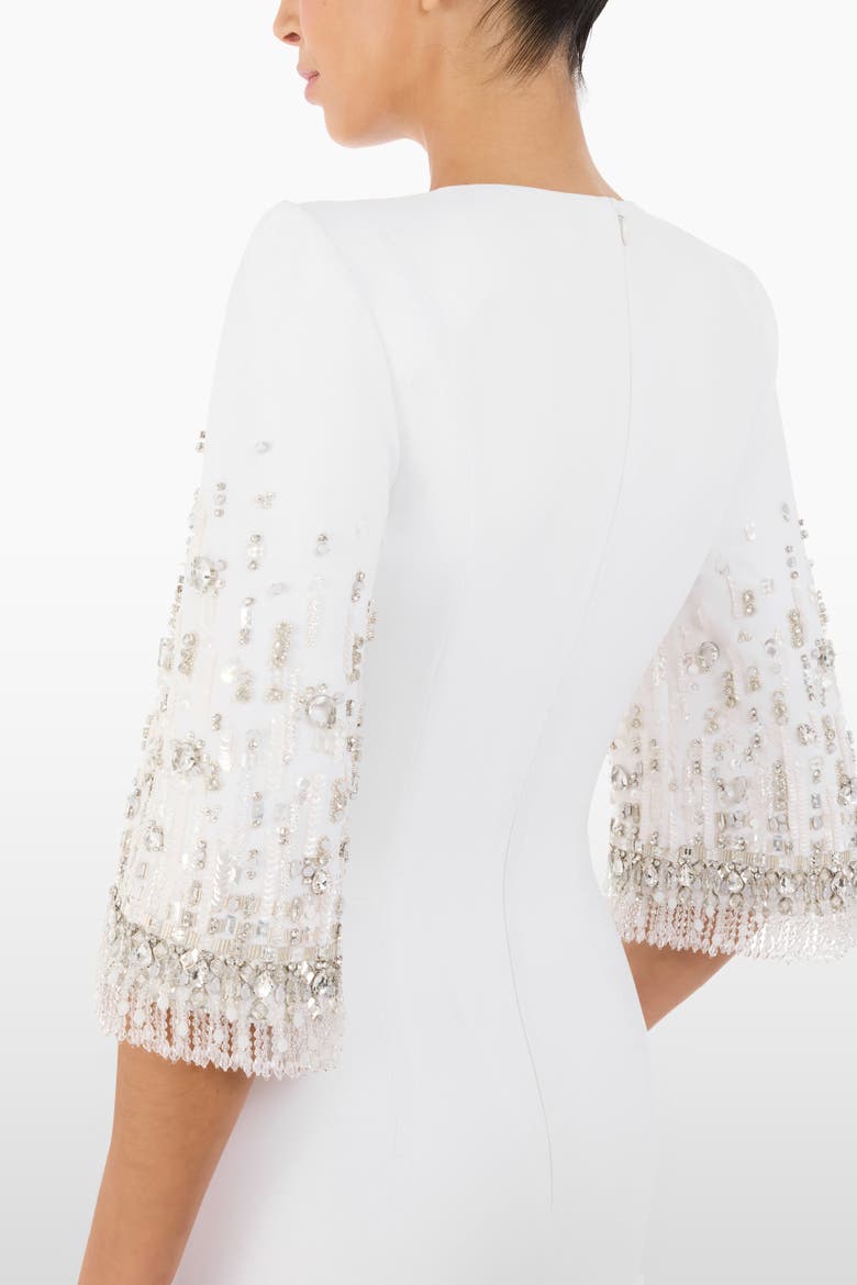 Ebba Crystal-Embellished Midi Dress