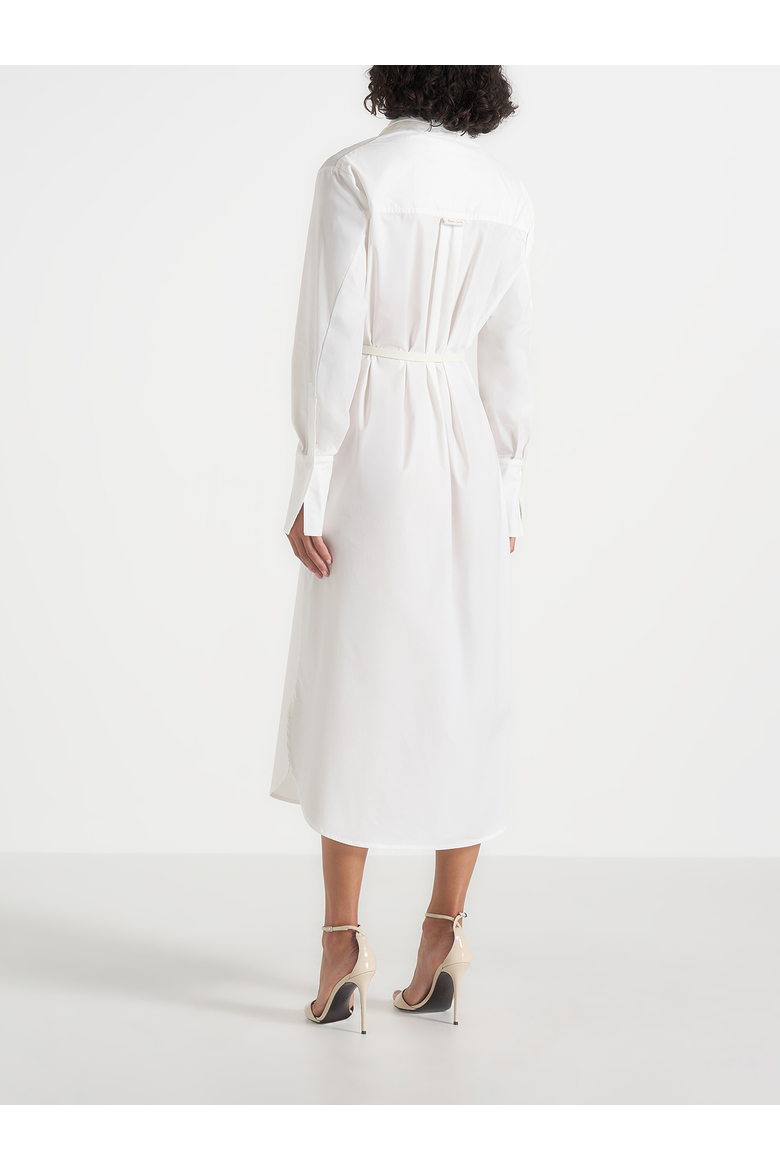Isa Belted Cotton Midi Shirt Dress