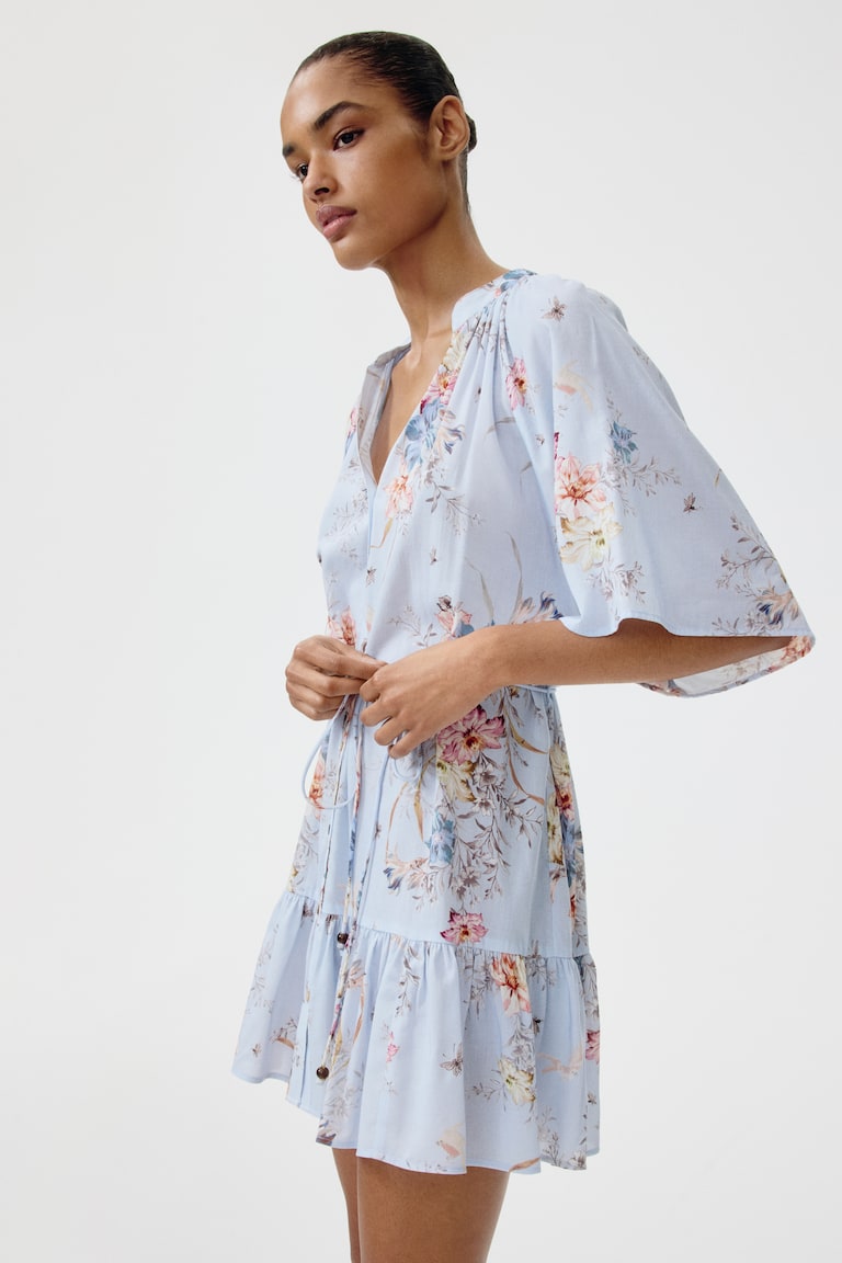 Tie-Belt Shirt Dress