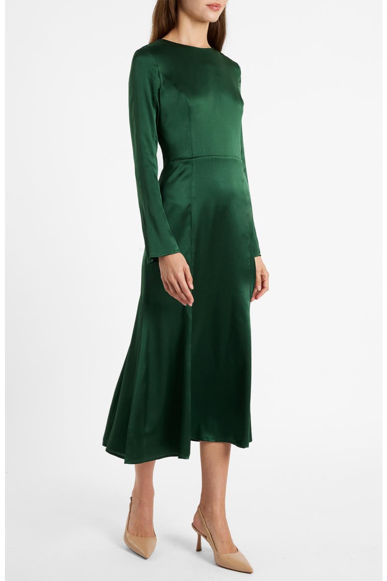 Melara Midi Dress in Stretch Silk Crepe de Chine