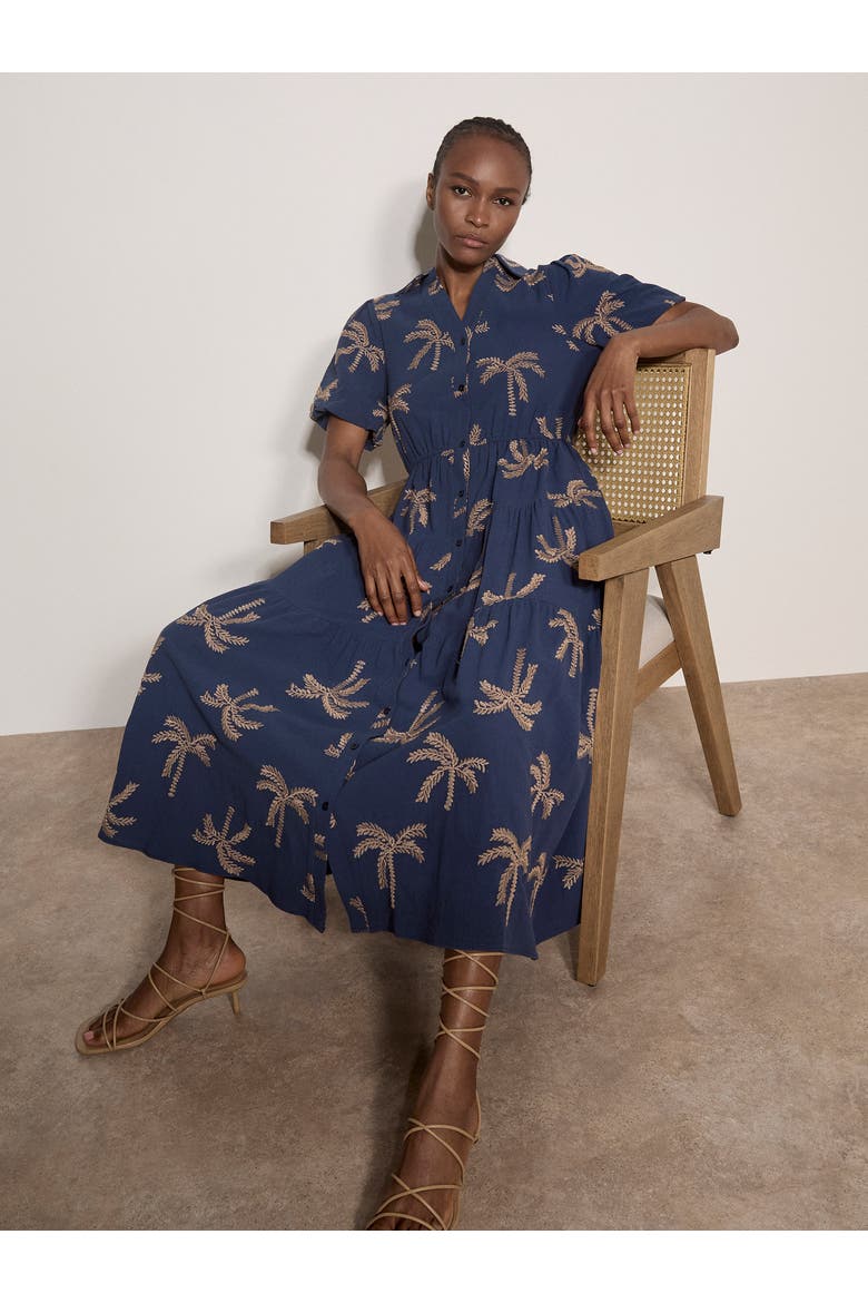 Embroidered Midaxi Dress