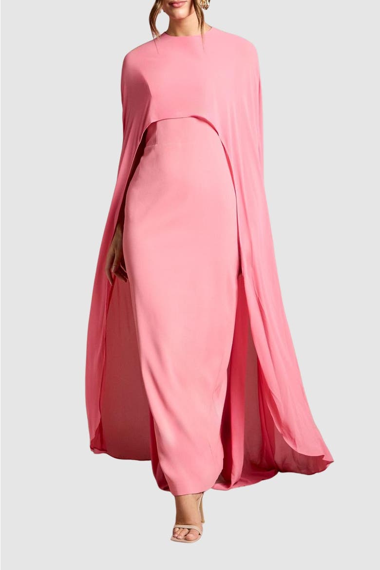 Cape Sleeve Maxi Dress