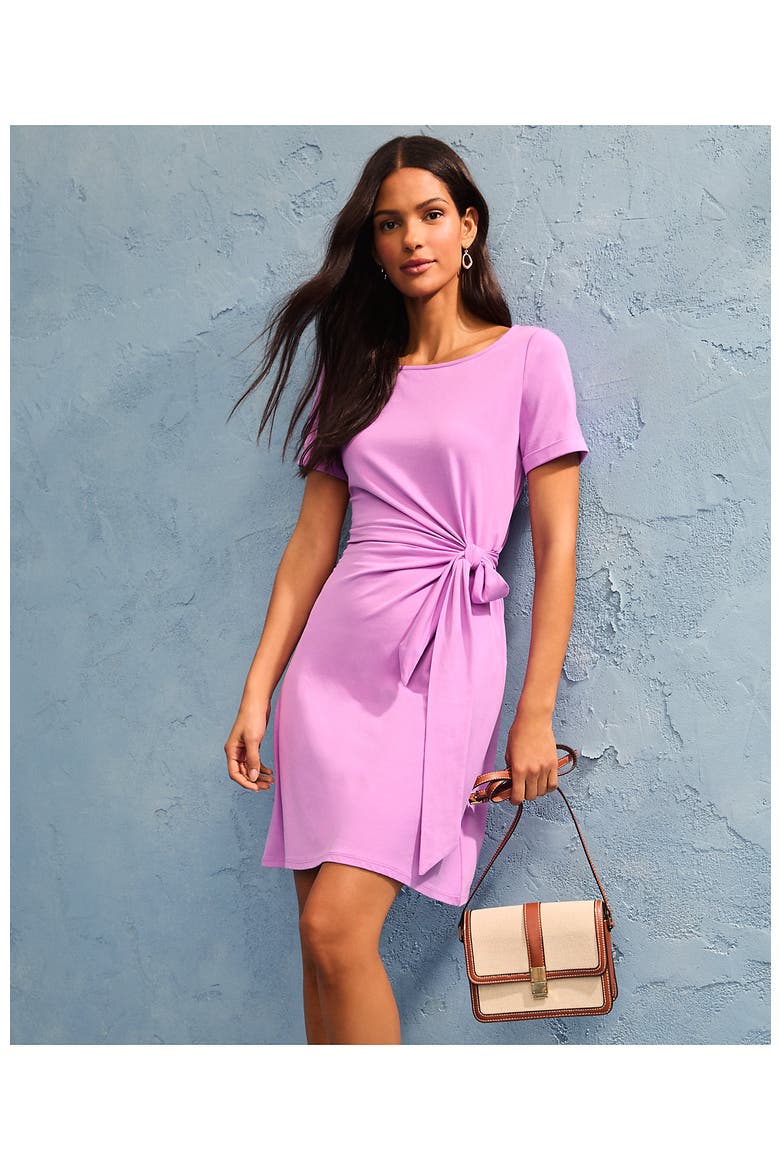 Short Sleeve Cotton Modal Wrap Mini Dress