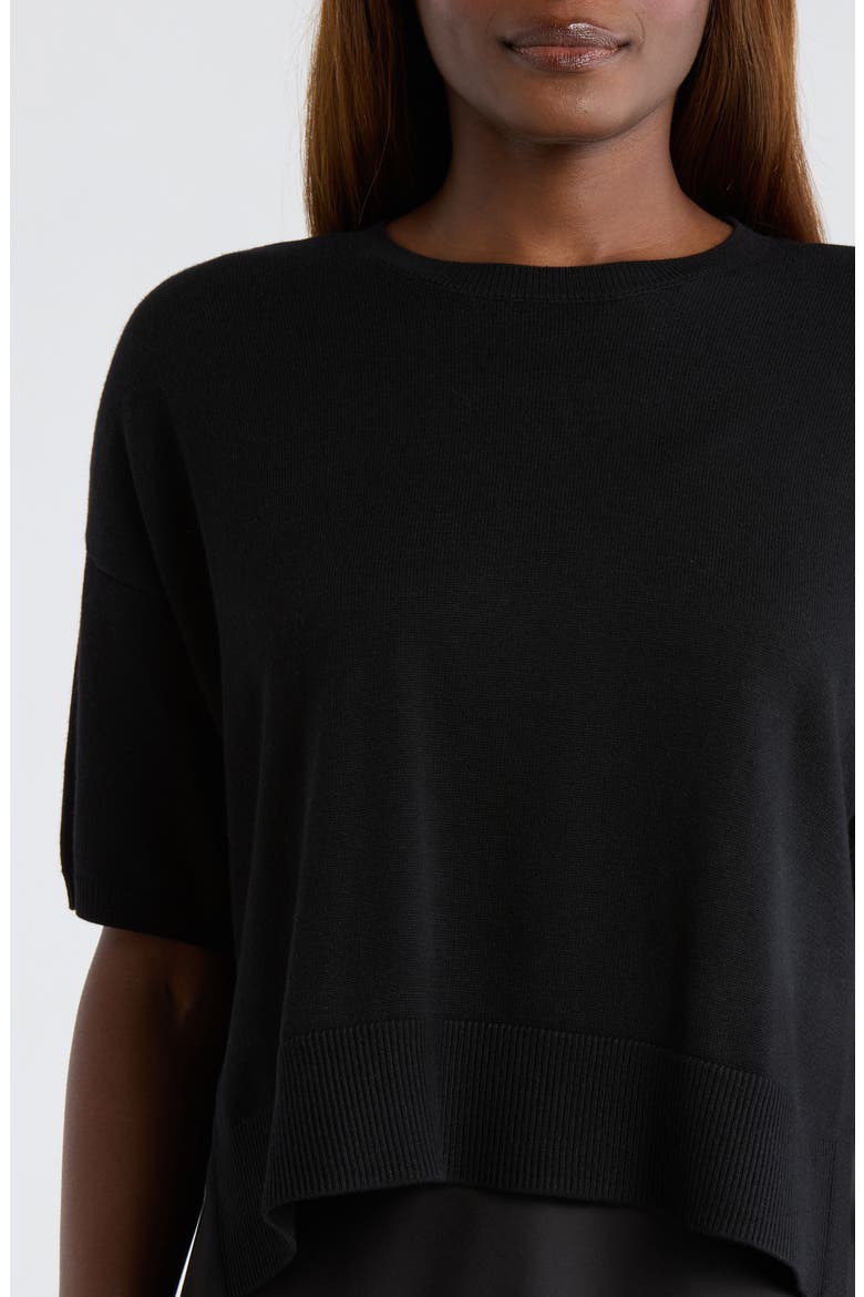 Dolman Sleeve Mixed Media Maxi Dress