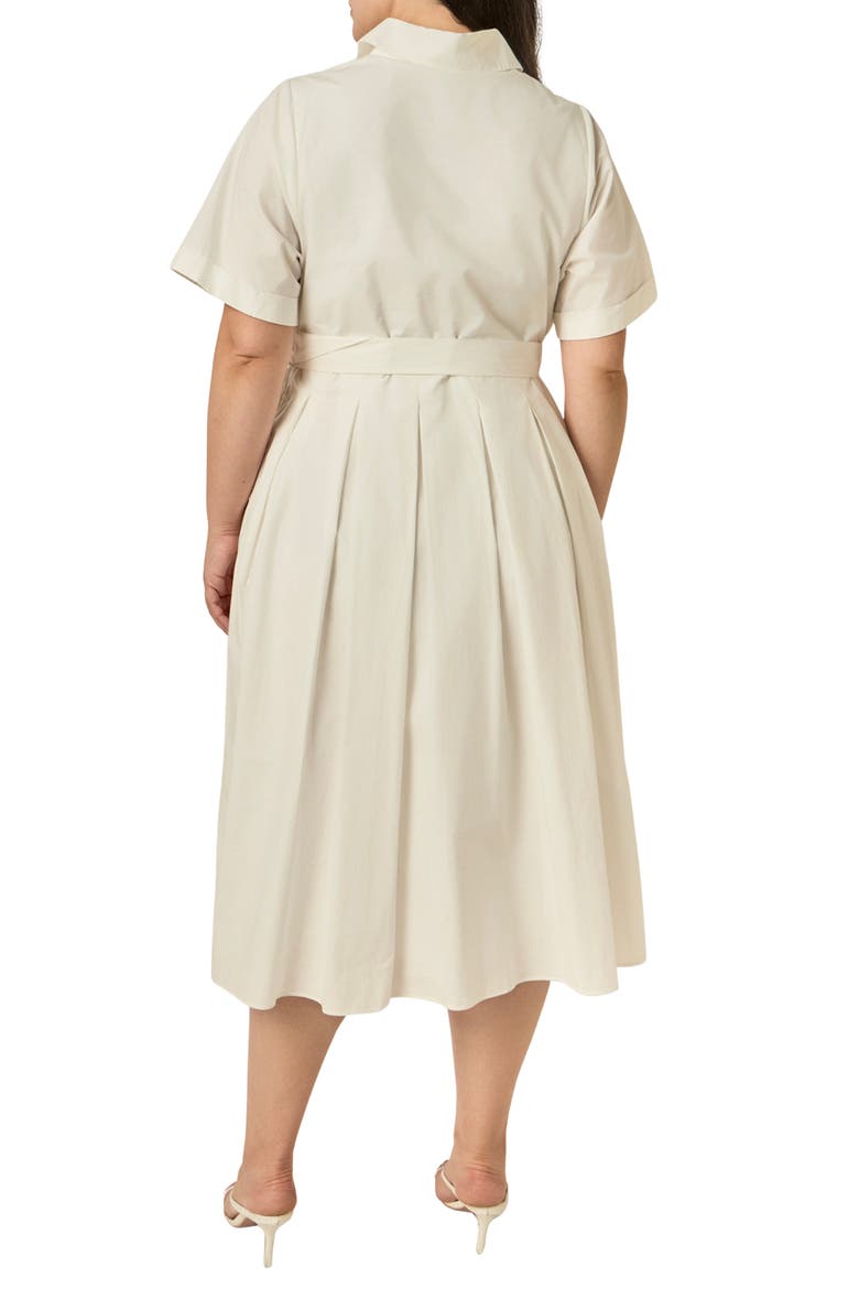Belted Cotton Midi Dress