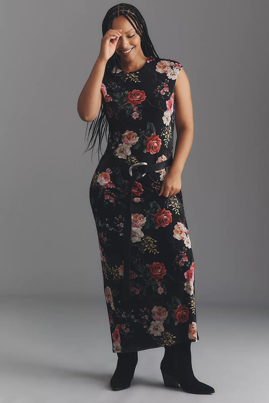 AFRM Short-Sleeve Slim Mesh Maxi Dress - Image 1