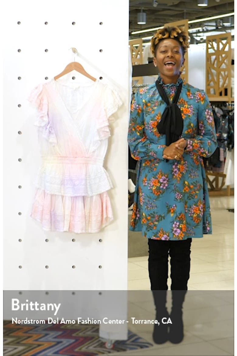 Gwen Ruffle Cotton Eyelet Minidress