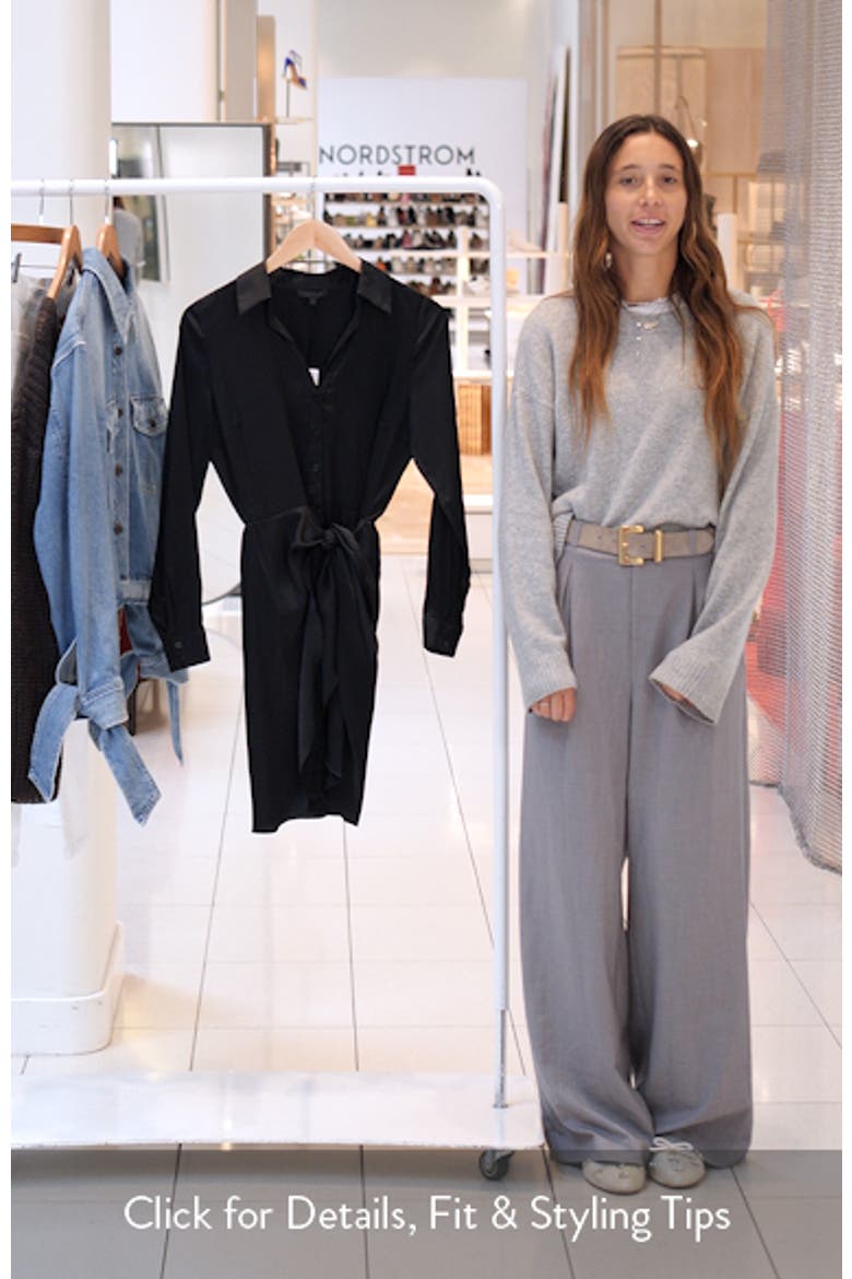 Alya Long Sleeve Mini Shirtdress
