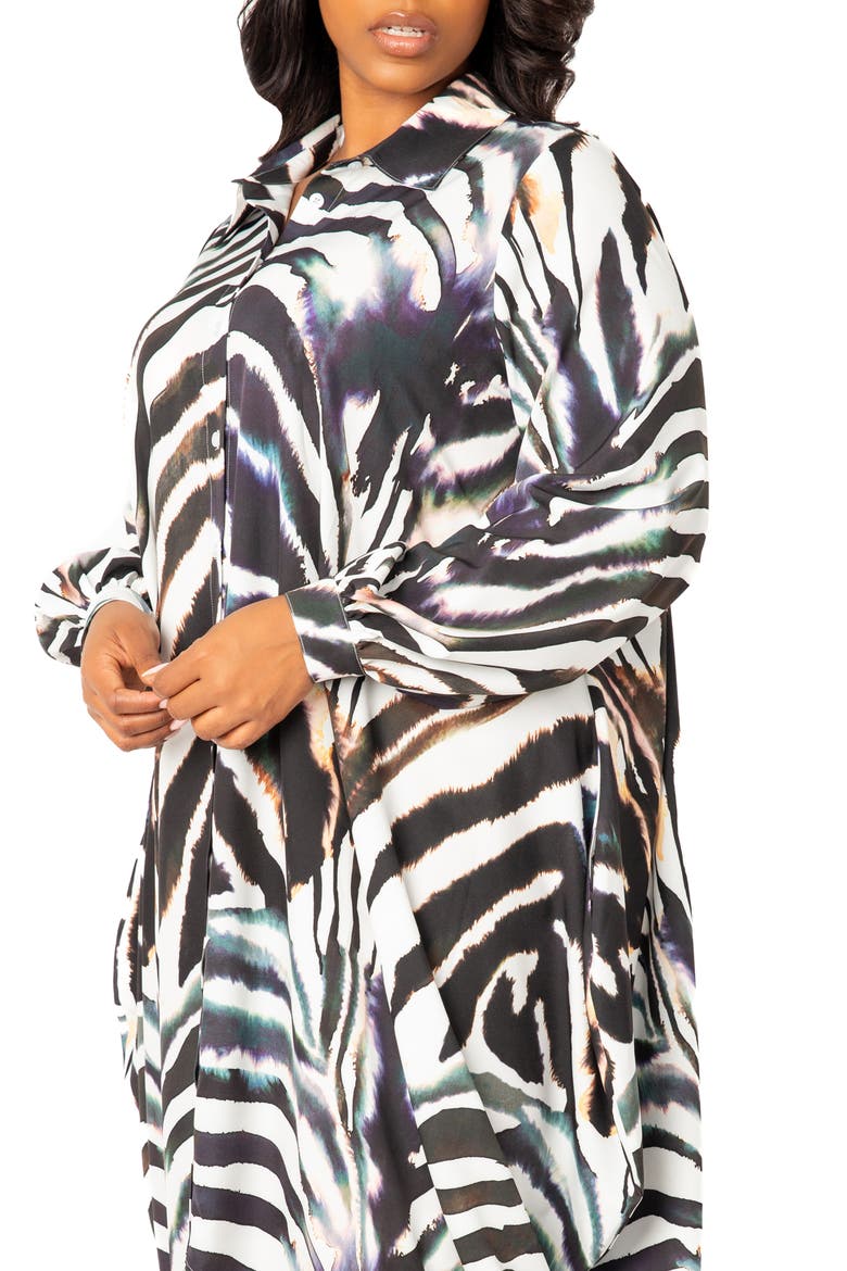 Drape Maxi Shirtdress