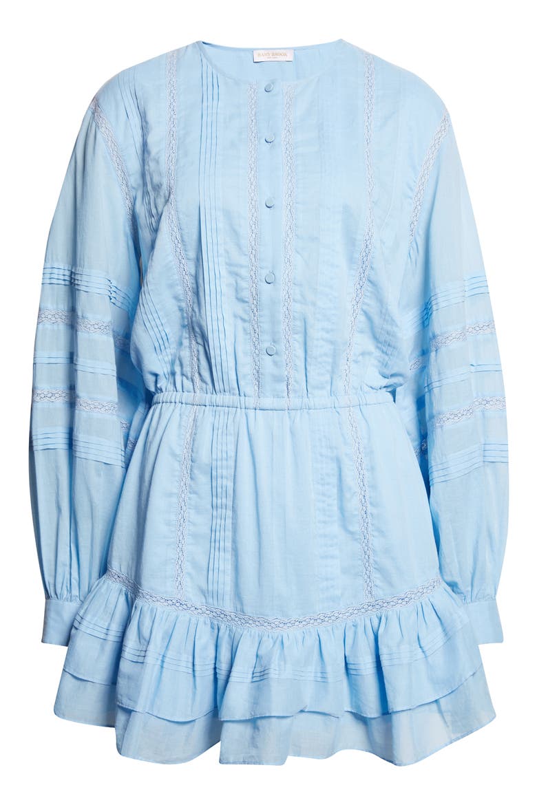 Arabella Lace Inset Long Sleeve Cotton Minidress