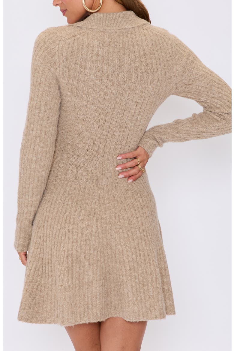 Ember Long Sleeve Fit & Flare Sweater Minidress