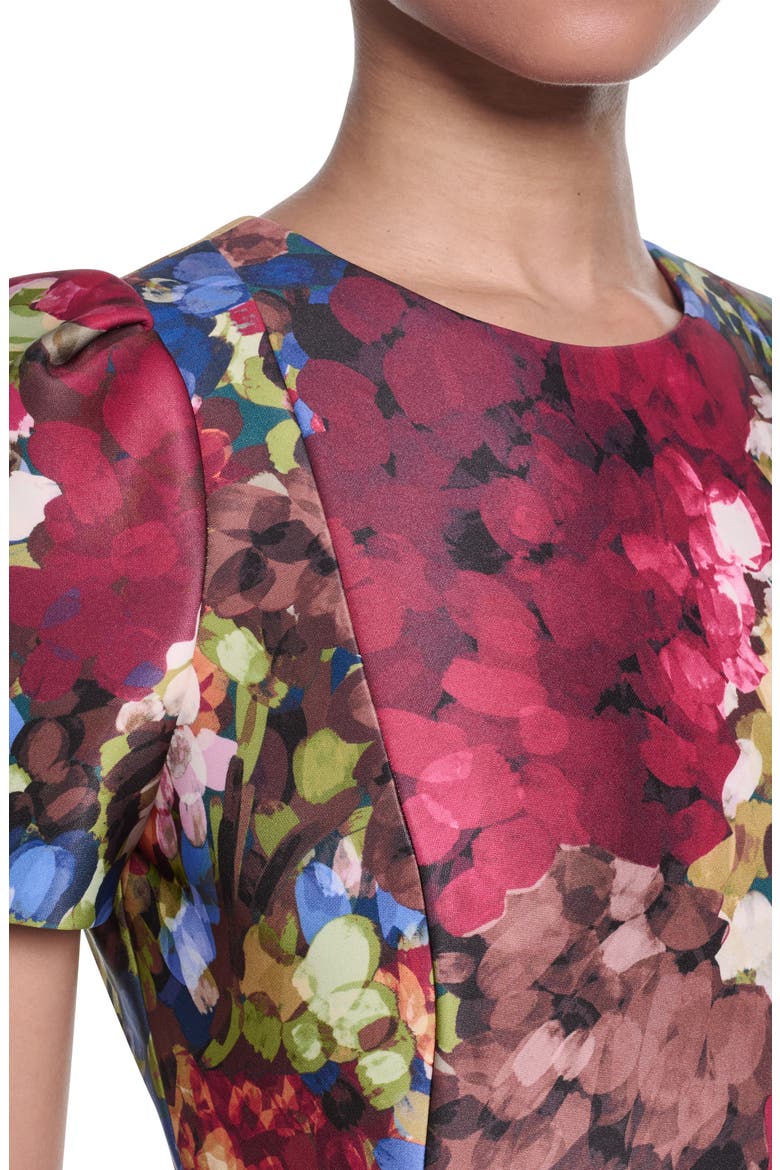 Floral Scuba Crepe Sheath Dress