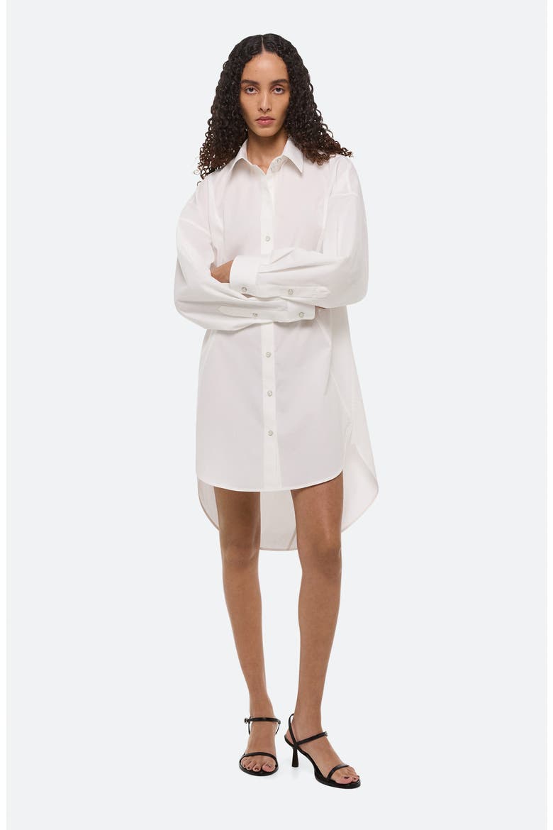 Long Sleeve Cotton Mini Shirtdress