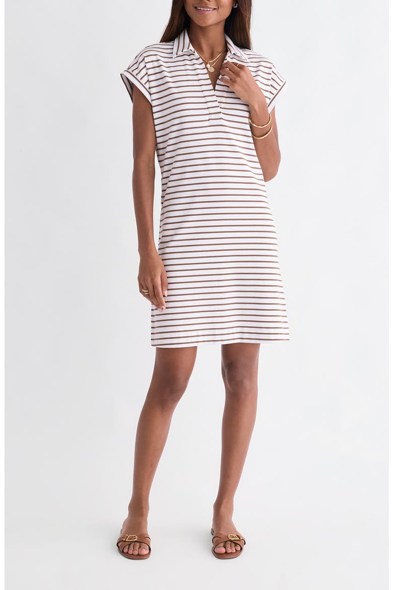 Margo Stripe Short Sleeve Polo Dress