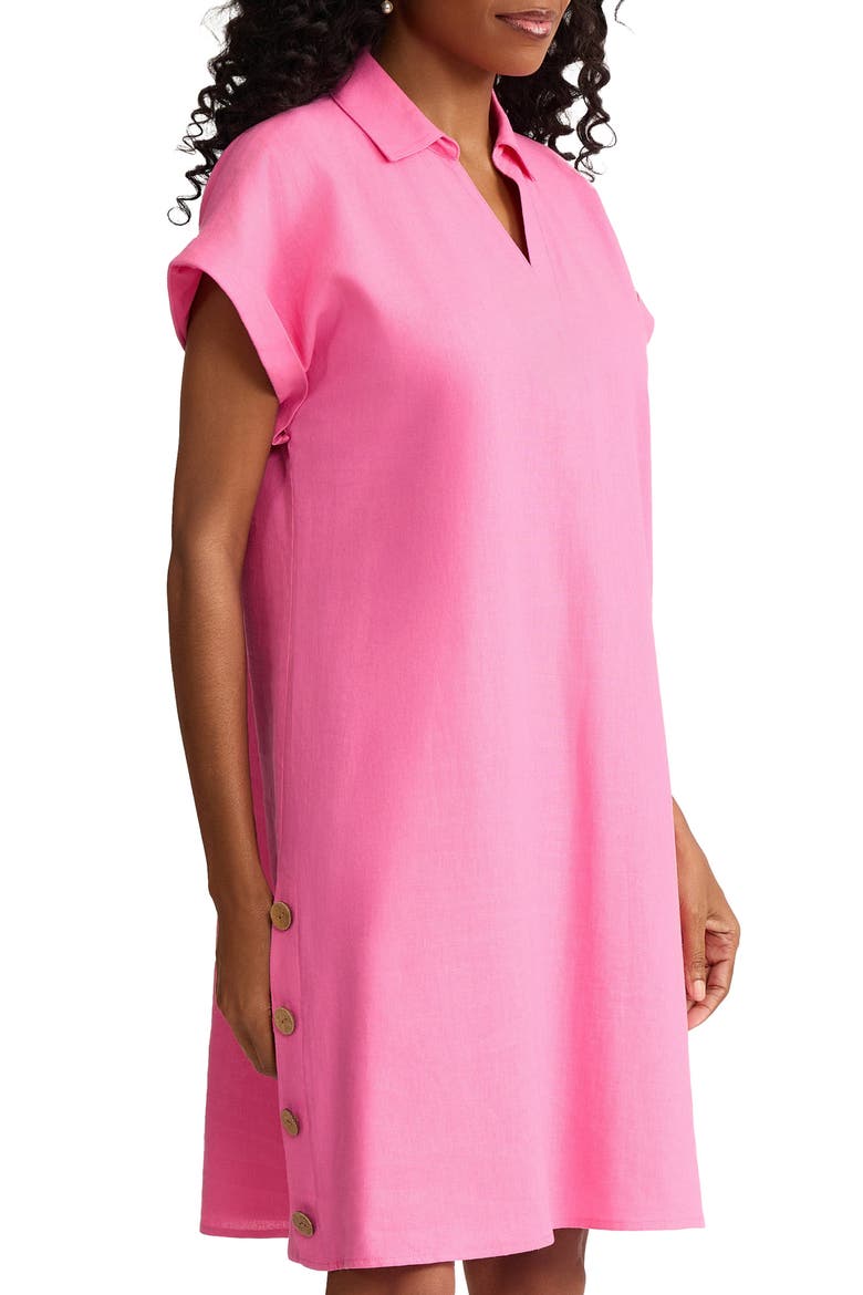 Linen Blend Shift Dress