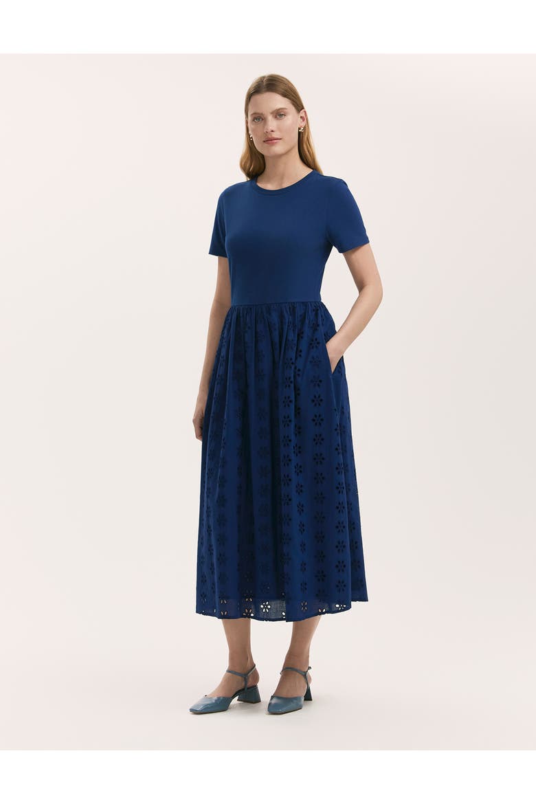 Brea Embroidered Cotton Midi Dress