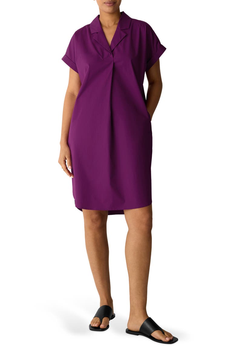 Stretch Poplin Shirtdress