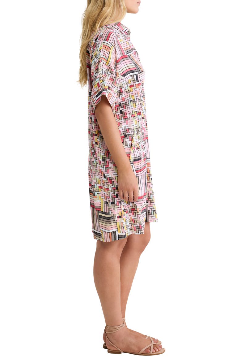Devon Colorweave Cotton Blend Shift Shirtdress