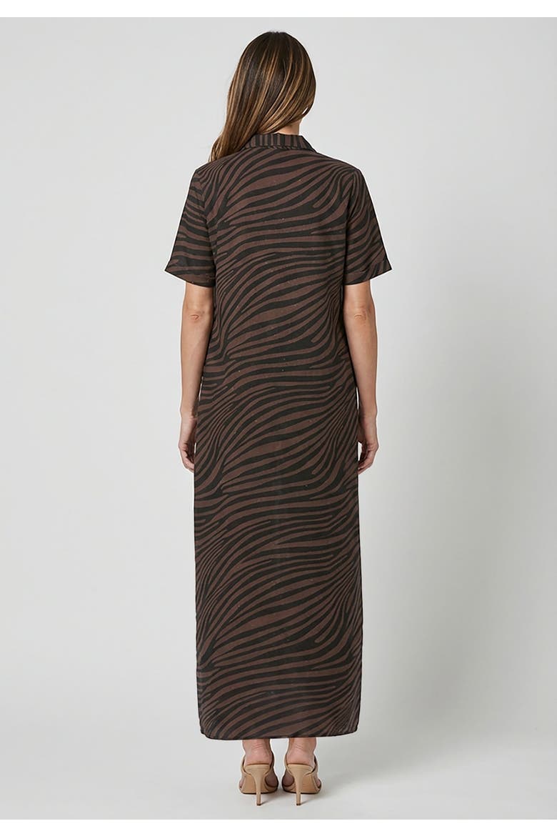 Linen Short Sleeve Maxi Dress