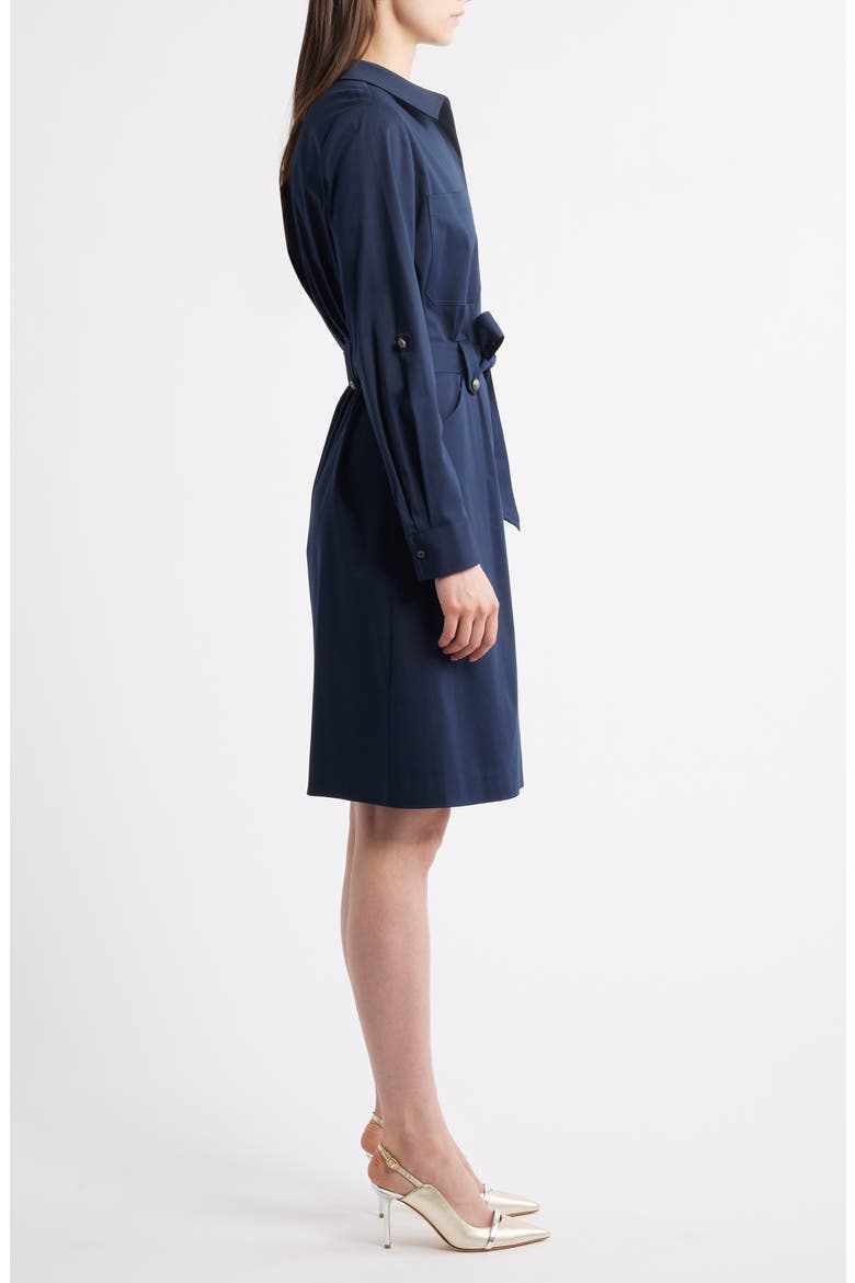 Long Sleeve Cotton Blend Shirtdress