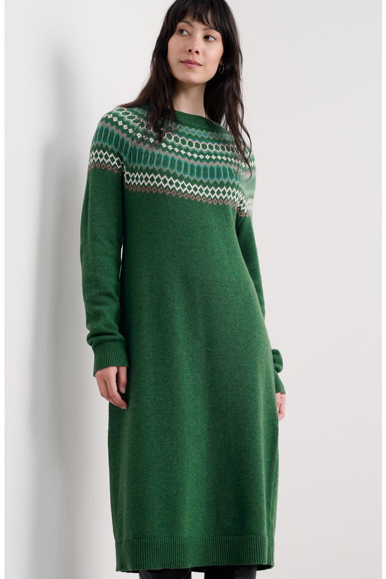 Bird Ring Long Sleeve Sweater Dress