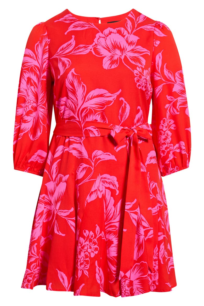 Darline Floral Collins Godet Minidress