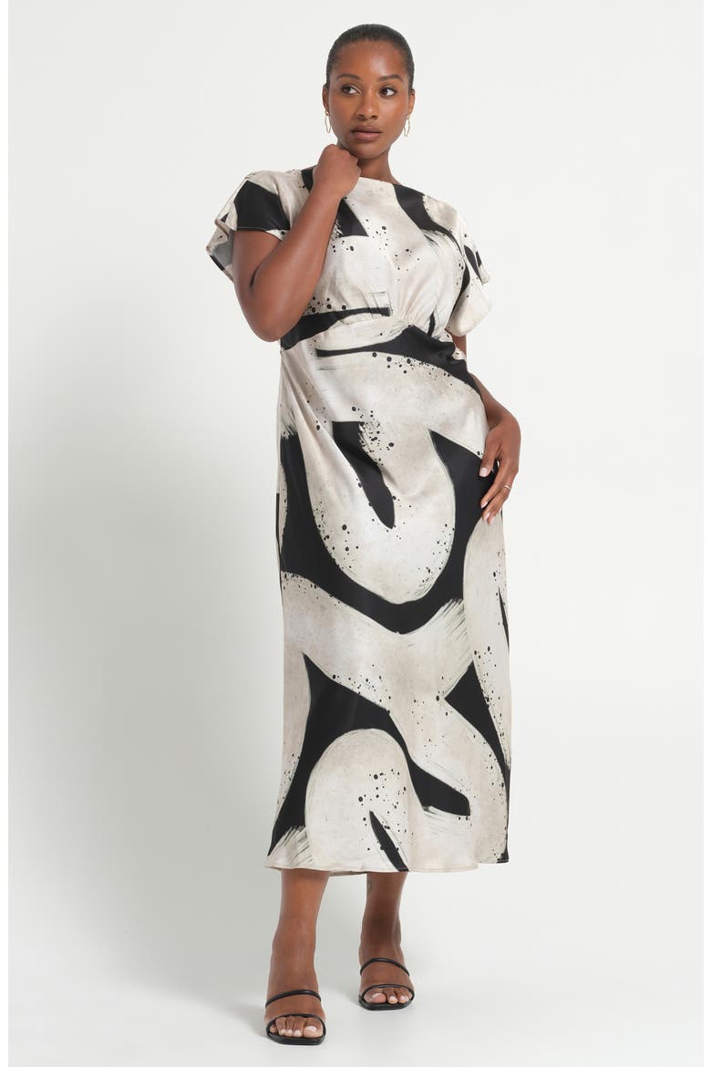 Drew Satin Midi Dress