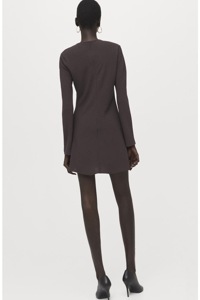 Drape Long Sleeve Sheath Dress