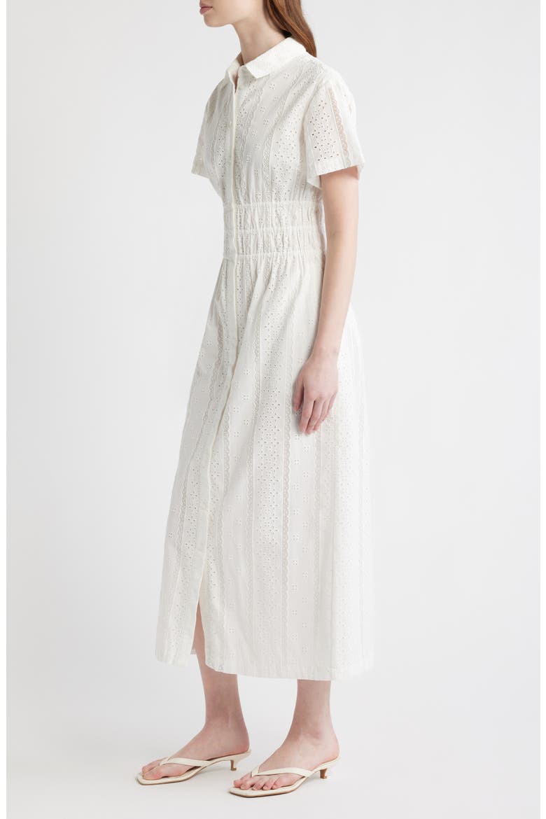The Jamie Eyelet Nap Midi Shirtdress