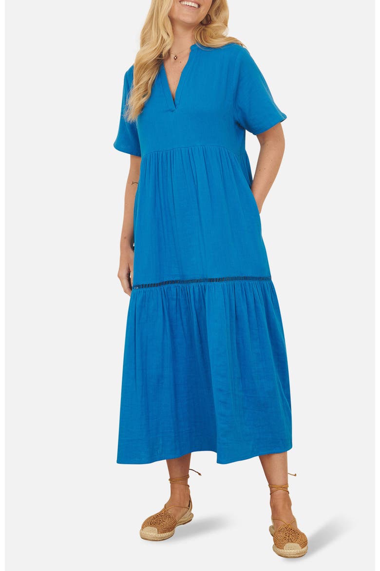 Cotton Kaftan Midi Dress