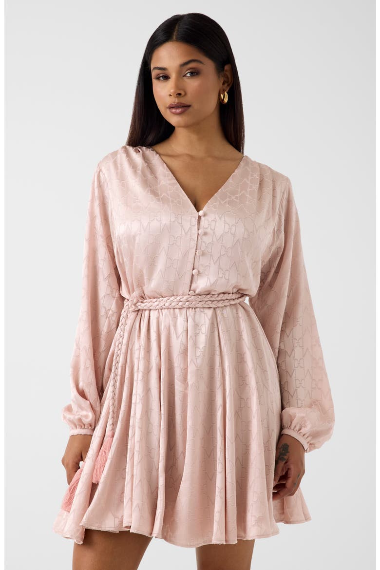 Hadil Logo Monogram V-Neck Minidress