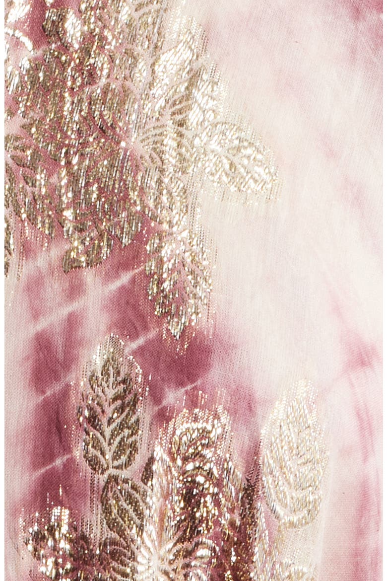 Tara Metallic Print Tie Waist Dress