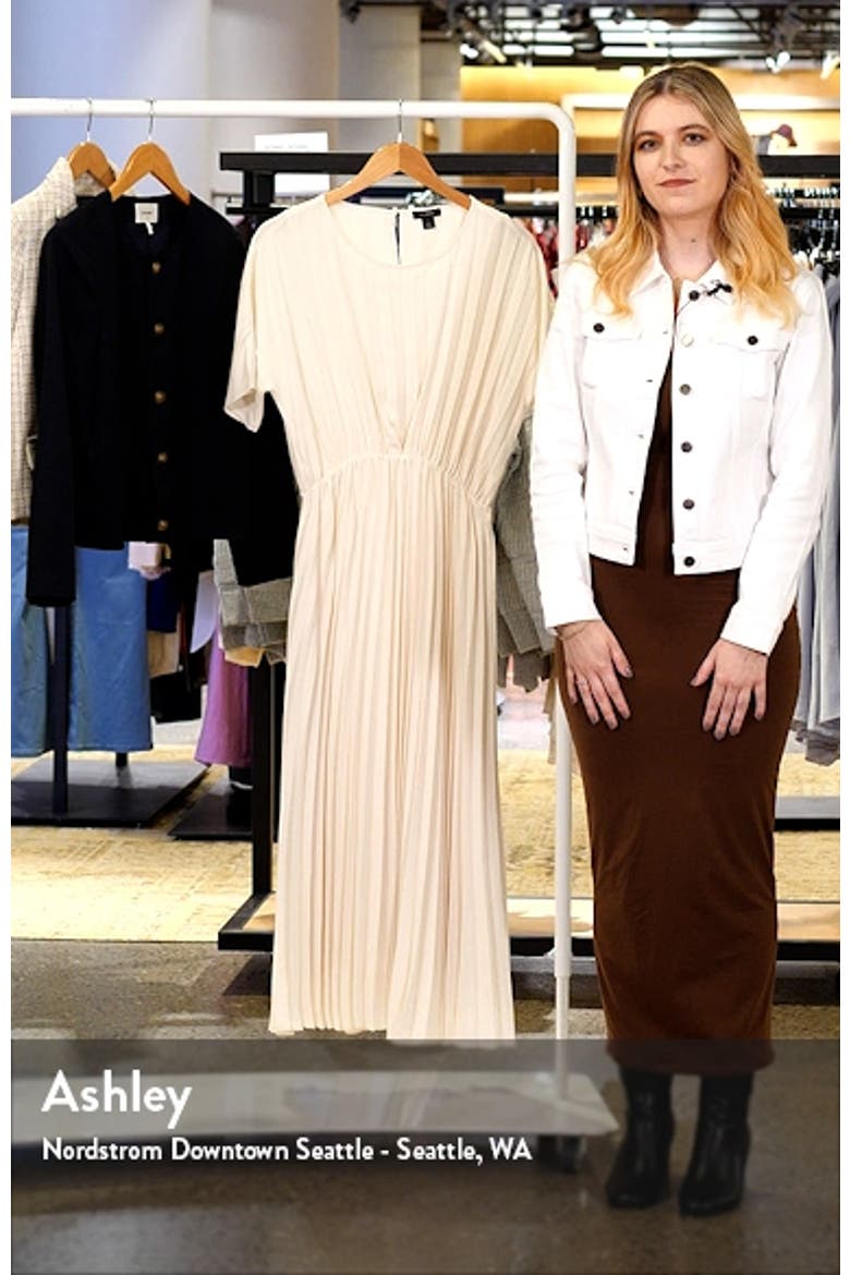 Pleated Midi Dress