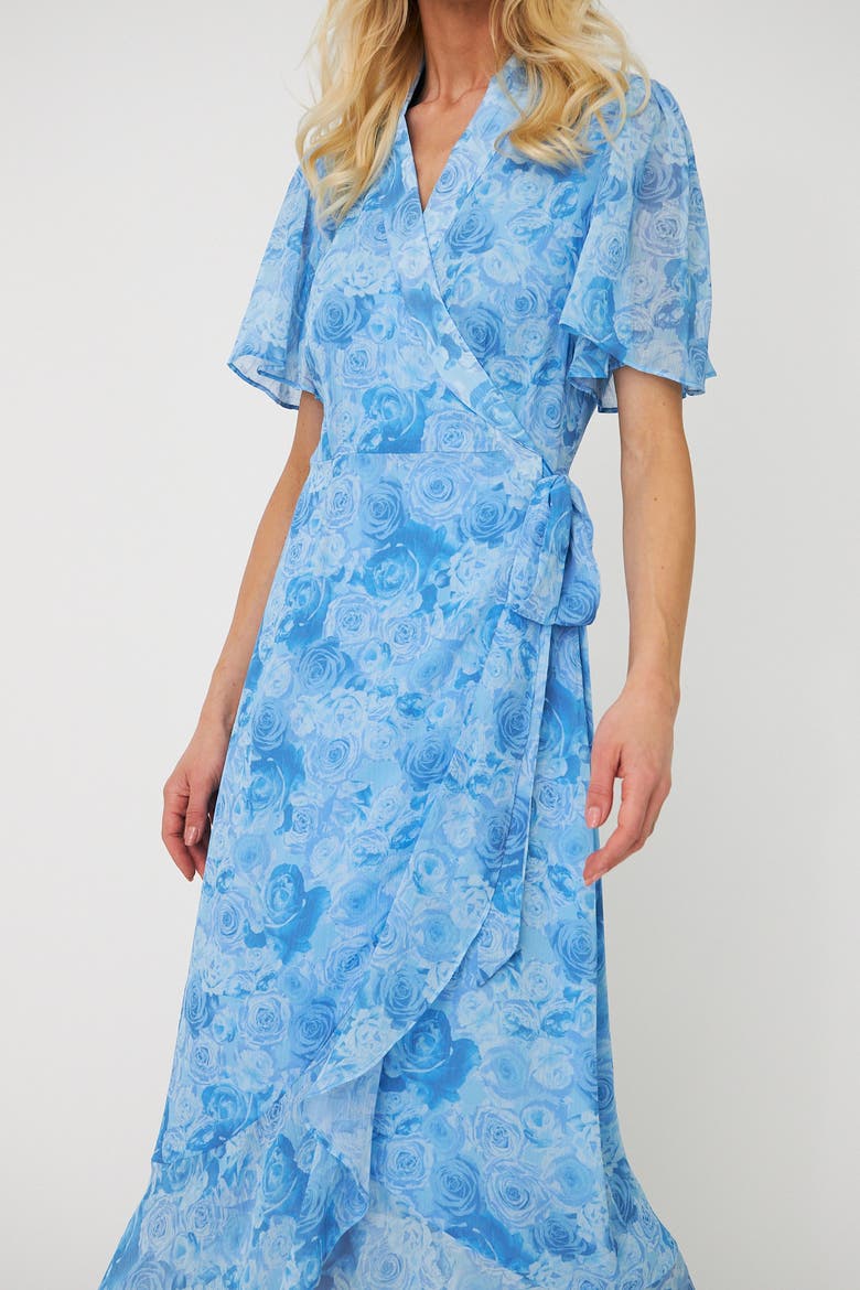 Lineacras Floral Wrap Midi Dress