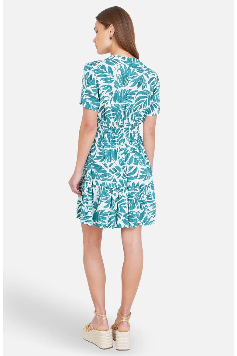 Leaf Print Mini Dress
