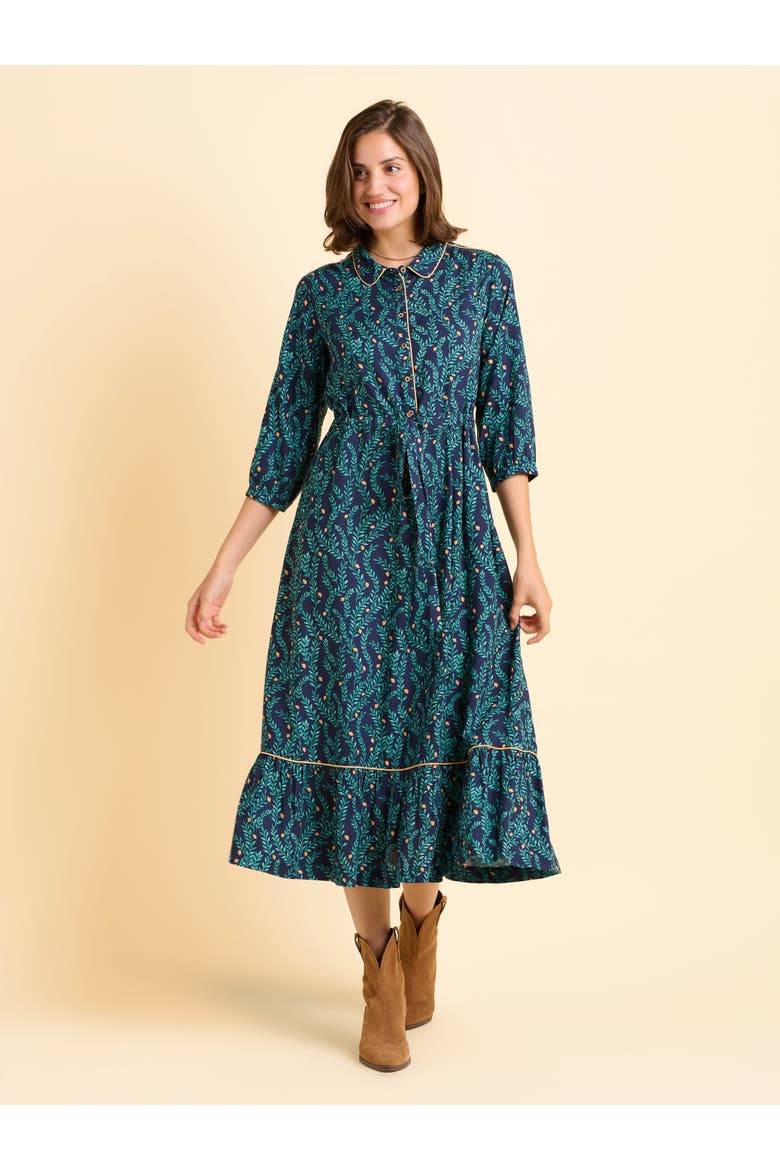 Skye 3/4 Sleeve Shirt Midi Dress